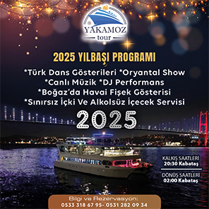 Yakamoz Boğaz Turu ile 2025 Yılbaşı Programı